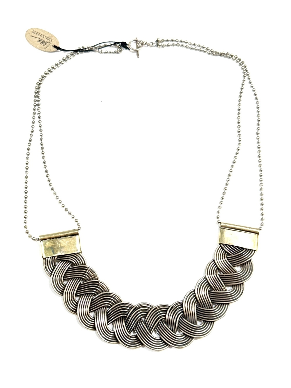 Lena Bernard Chunky Curb Chain Necklace Silver & Gold | NWT